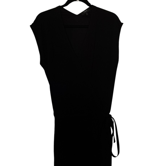 Theory Lyoral Elevate Crepe Jumpsuit Wrap V-neck Sleeveless - Picture 3 of 7